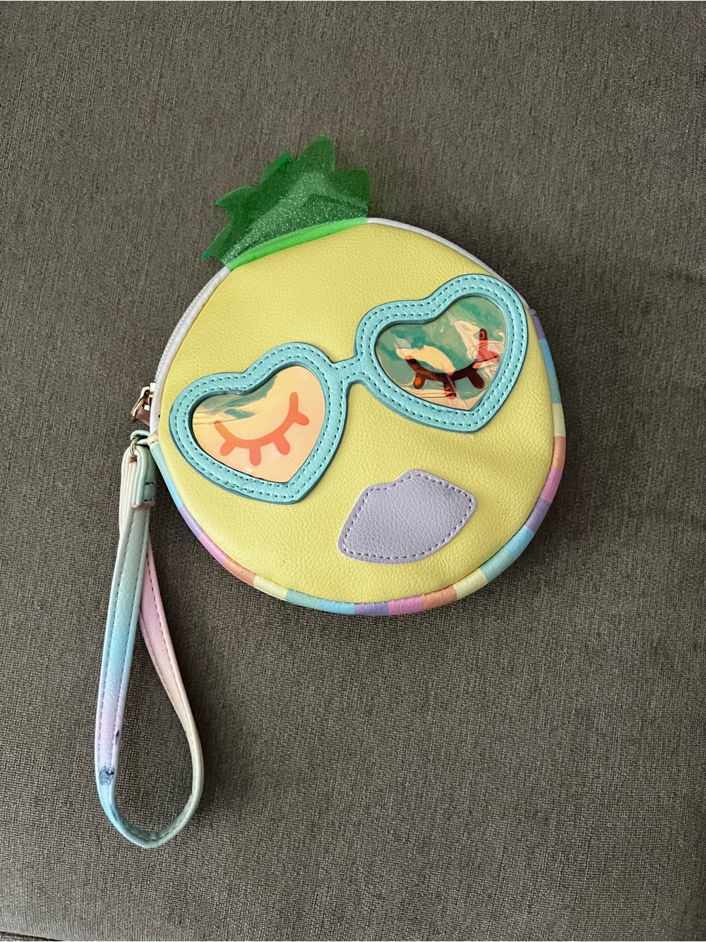 Betsey Johnson Summer Pineapple Mini Wristlet Bag